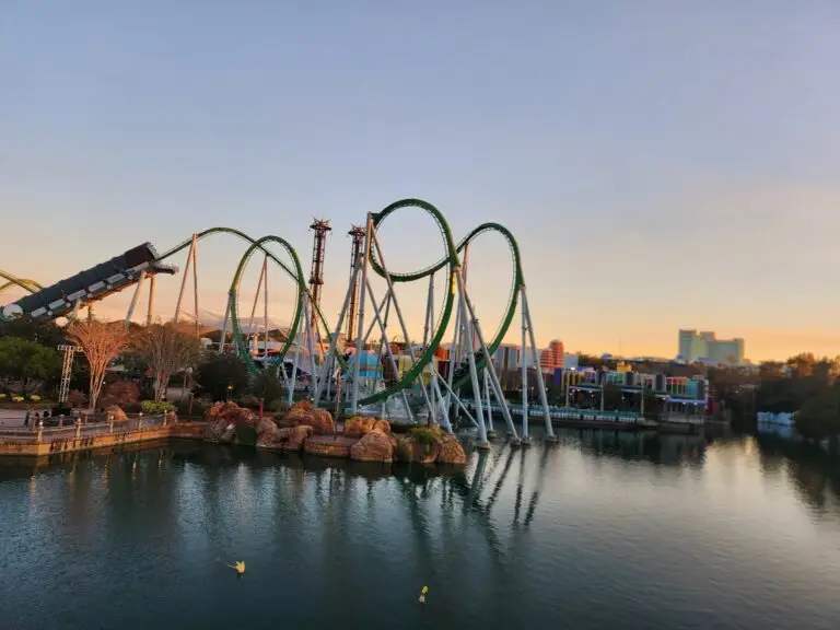 Islands of Adventure at sunset