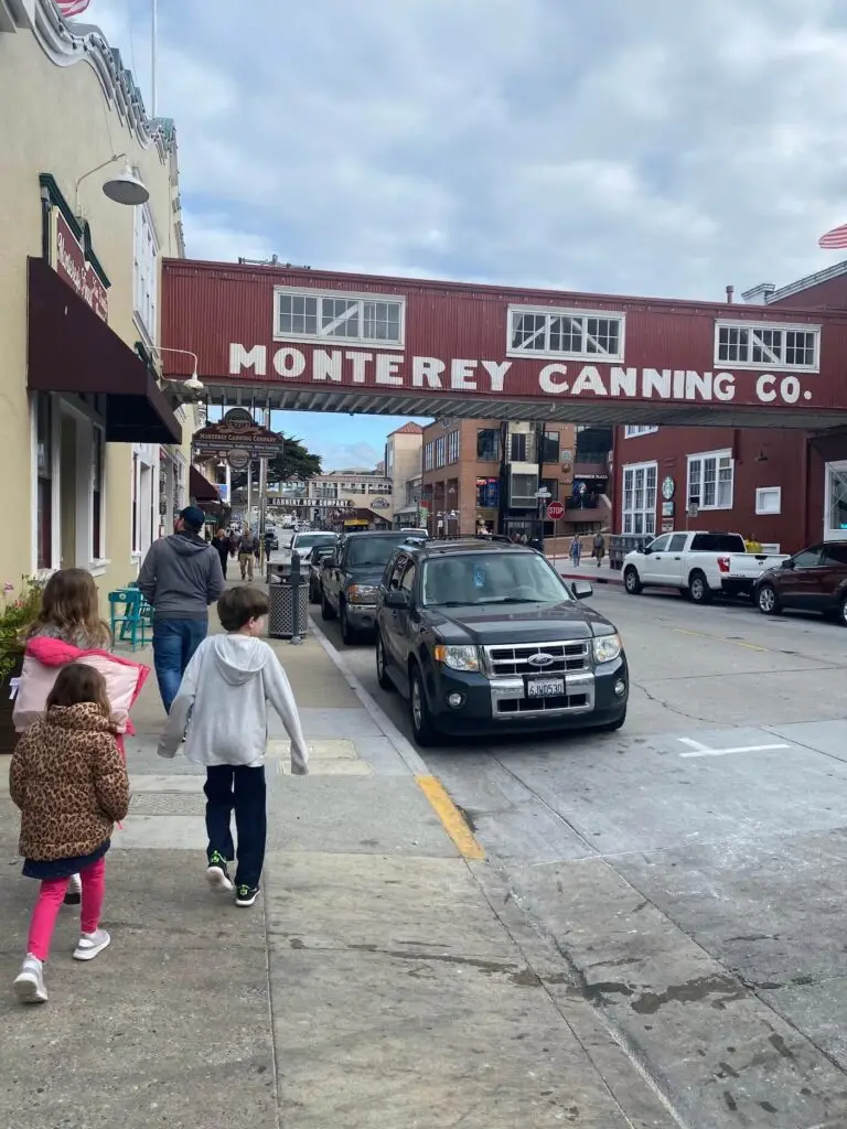Walking down Cannery Row in Monterey