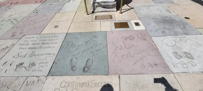 Hand and foot prints of the stars at the Chinese Theater