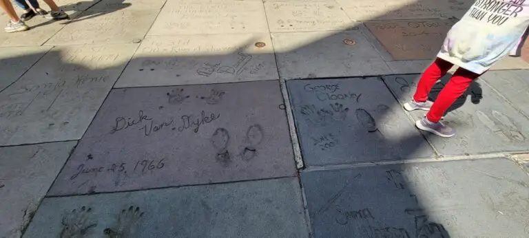 Hand and foot prints of the stars at the Chinese Theater