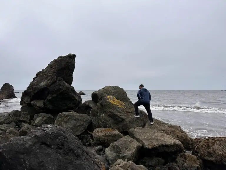 Climbing Rocks at Muir Beach