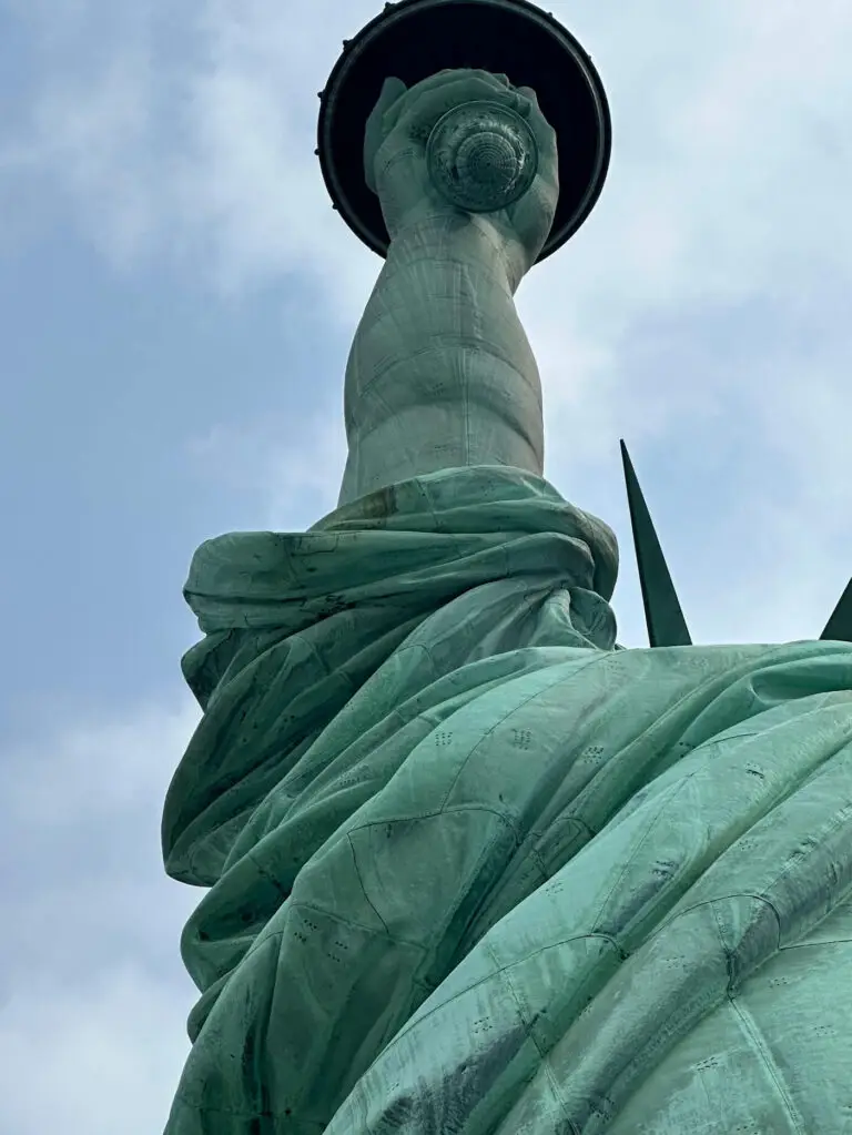 Close up of the Statue of Liberty from the Pedestal