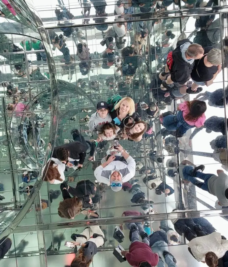 Glass and mirrors are all around you in the first exhibit at Summit One Vanderbilt