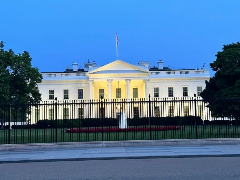 The view of the White House from Lafayette Square