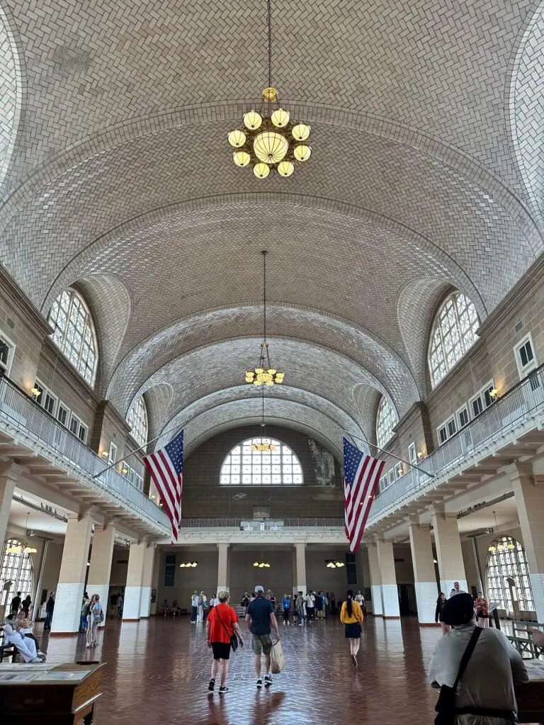 Inside the Ellis Island immigration building. It is now a musuem filled with exhibits and stories of the people who passed thorugh here.