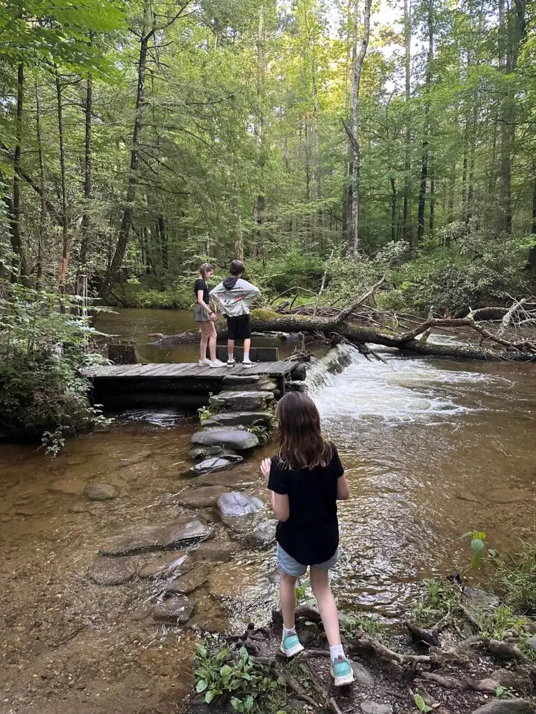 There is a creek that runs through the village area that you can explore.