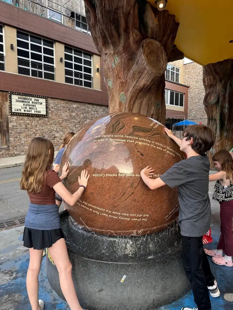 Rolling ball outdie of Ripley's in downtown Gatlinburg
