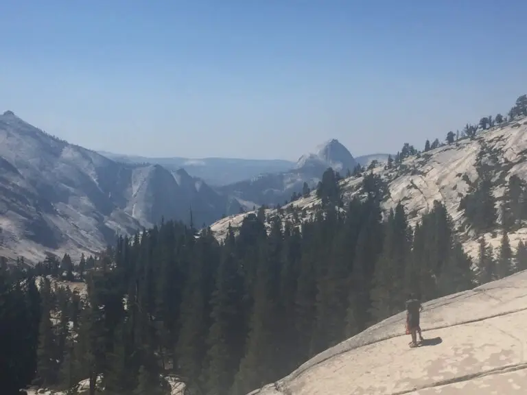 Watch your kids while at Olmsted Point - there is a large rock face without a guardrail.