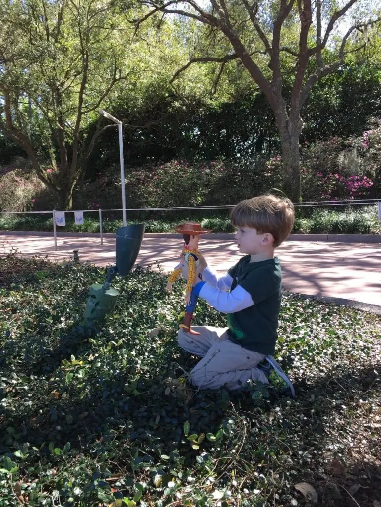 Sometimes you just need to take a break from attractions and play with your new Woody. Remember that doing all the things isn't the goal. Stop and smell the roses sometimes.