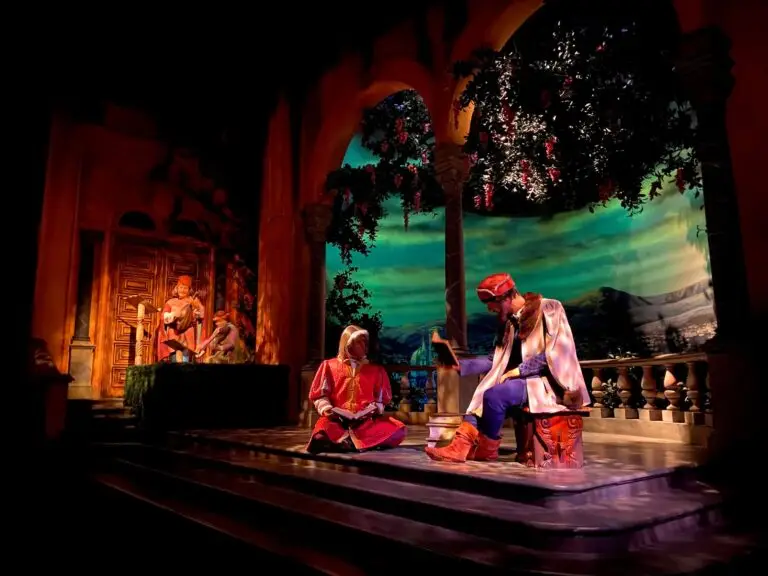 The Spaceship Earth attraction tells the history of communication.