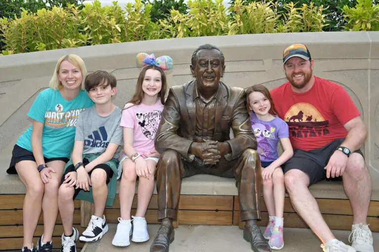 The new Walt statue in World Celebration