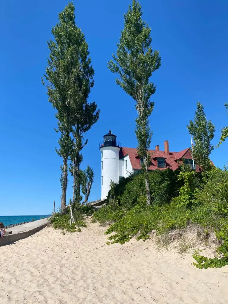 Point Betsie Lighthouse. There are 129 lighthouses in Michigan, and this one is my favorite!