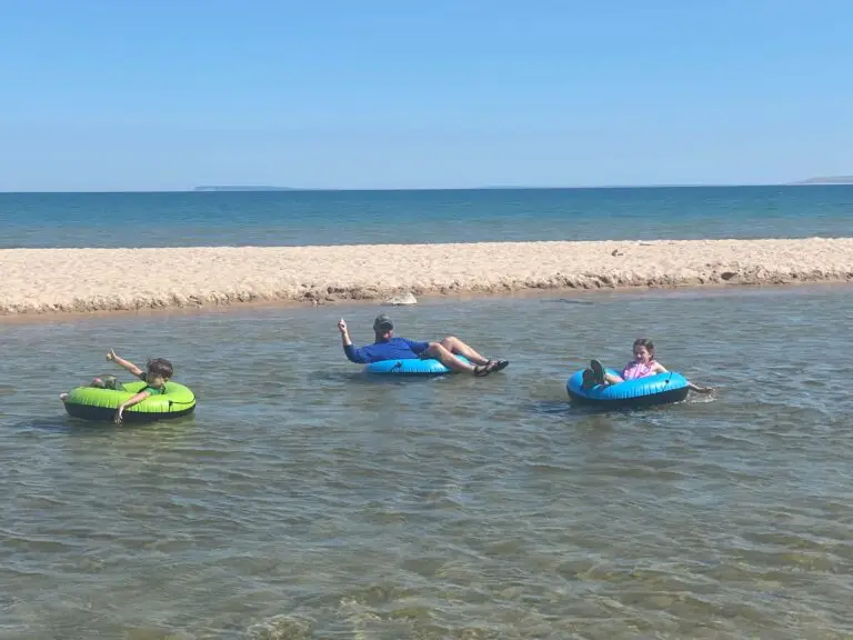 You can bring your own floats and float down part of the river with the current.