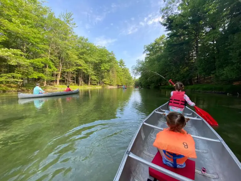 Canoeing the Platte River. During this trip we let our two oldest paddle with an adult in the back and put our youngest in the middle.