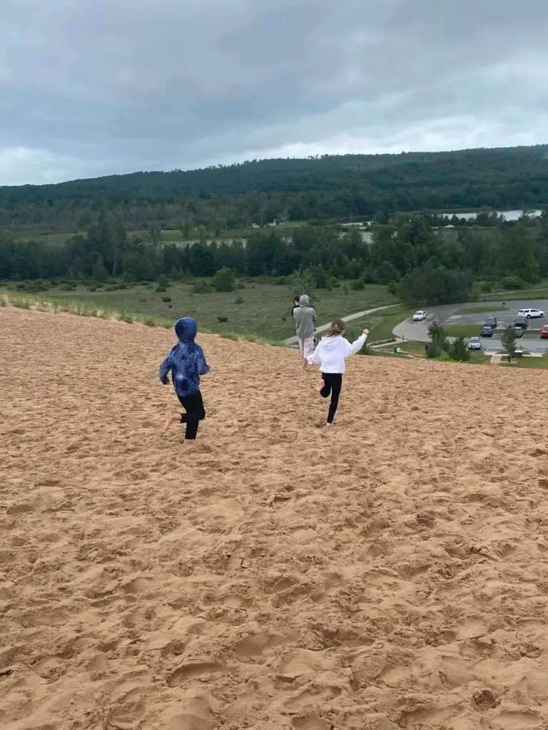 Running down the Dune Climb is so fun!