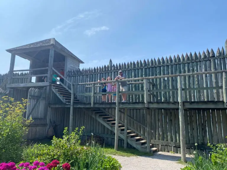 You can walk around the old fort walls at Colonial Michilimackinac