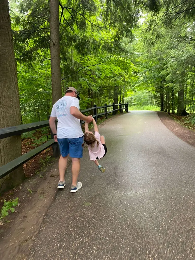 Easy trail to Tahquamenon Falls