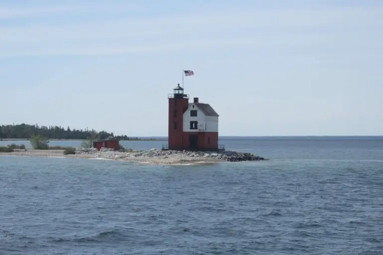 View of the lighthouse from the ferry