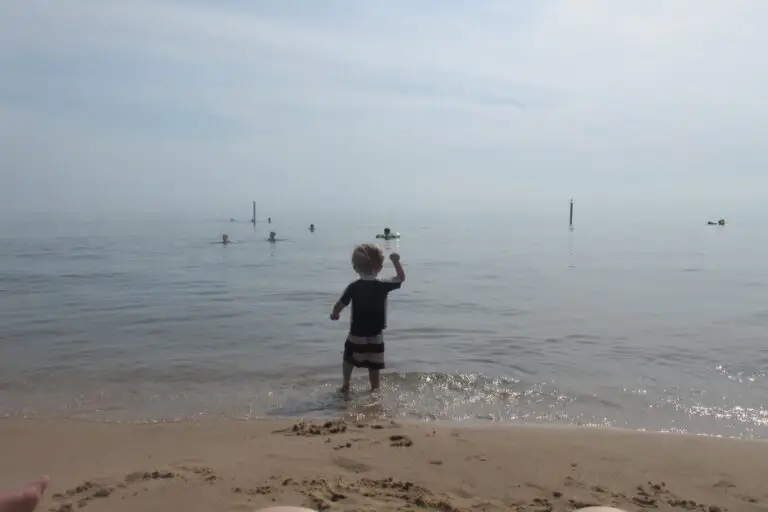 Lake Michigan on a day with no wind