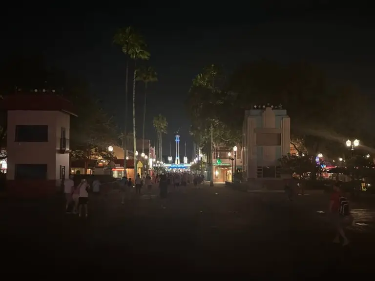 Hollywood Boulevard at night