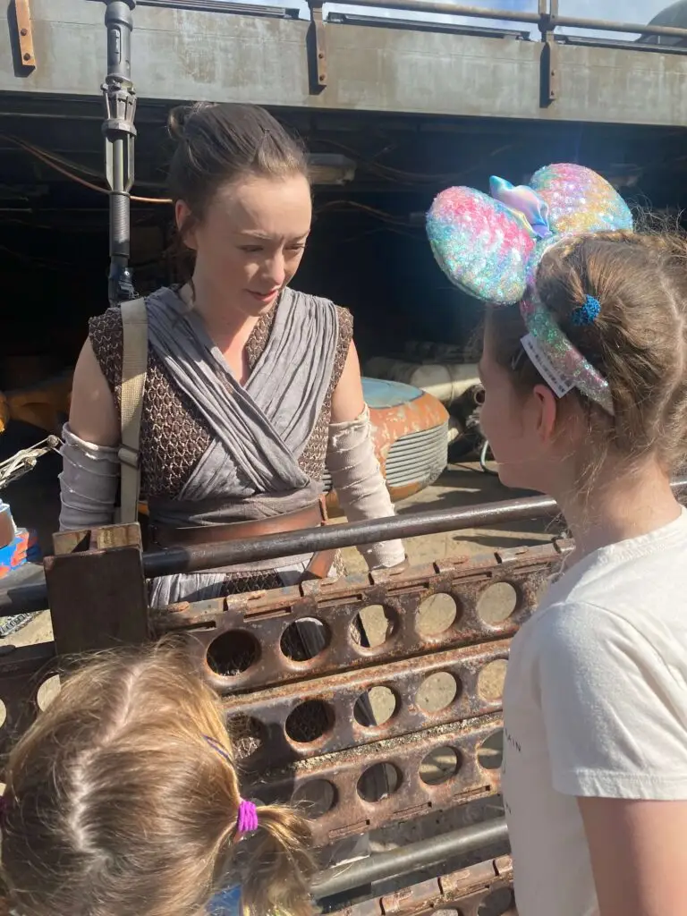 Meeting Rey from Star Wars! Our girls favorite.
