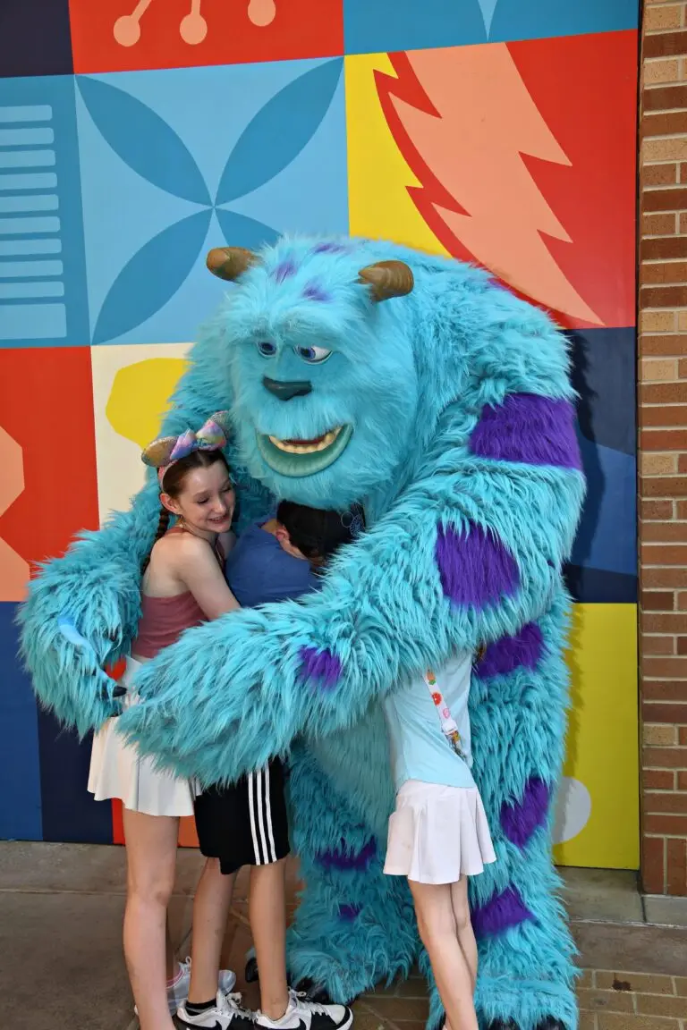 Getting a hug from Sully!