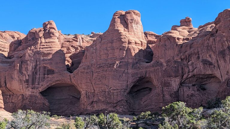 Rock formations in Arches National Park