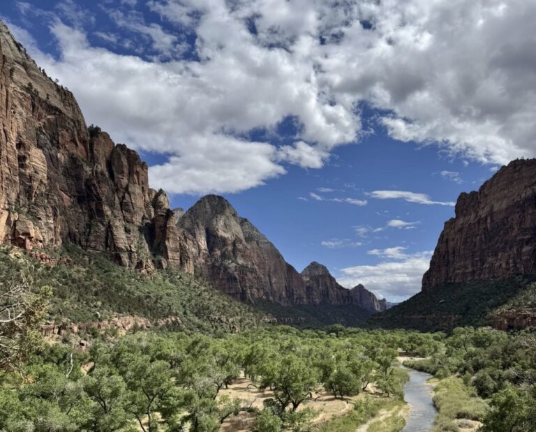 Valley view on the Emerald Pools trail in Zion National Park