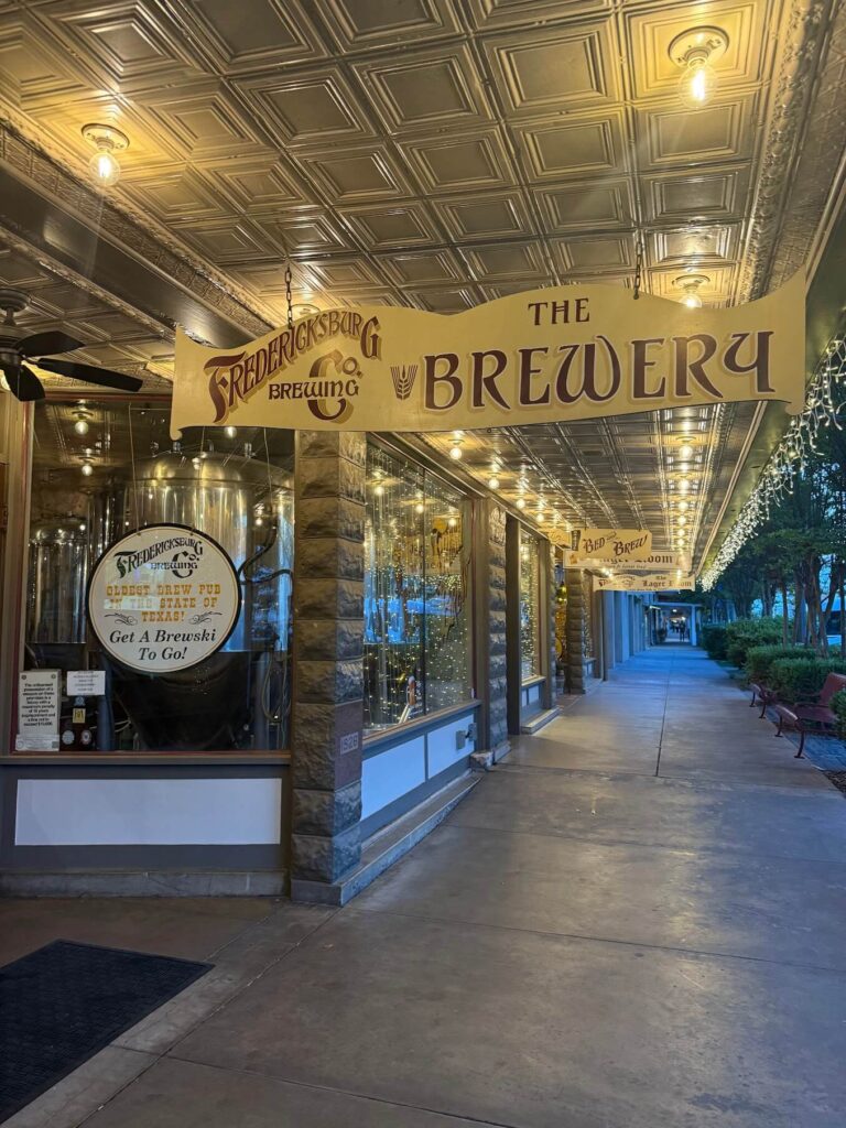 Fredericksburg Brewing Co. has good German food and beer and is kid friendly.