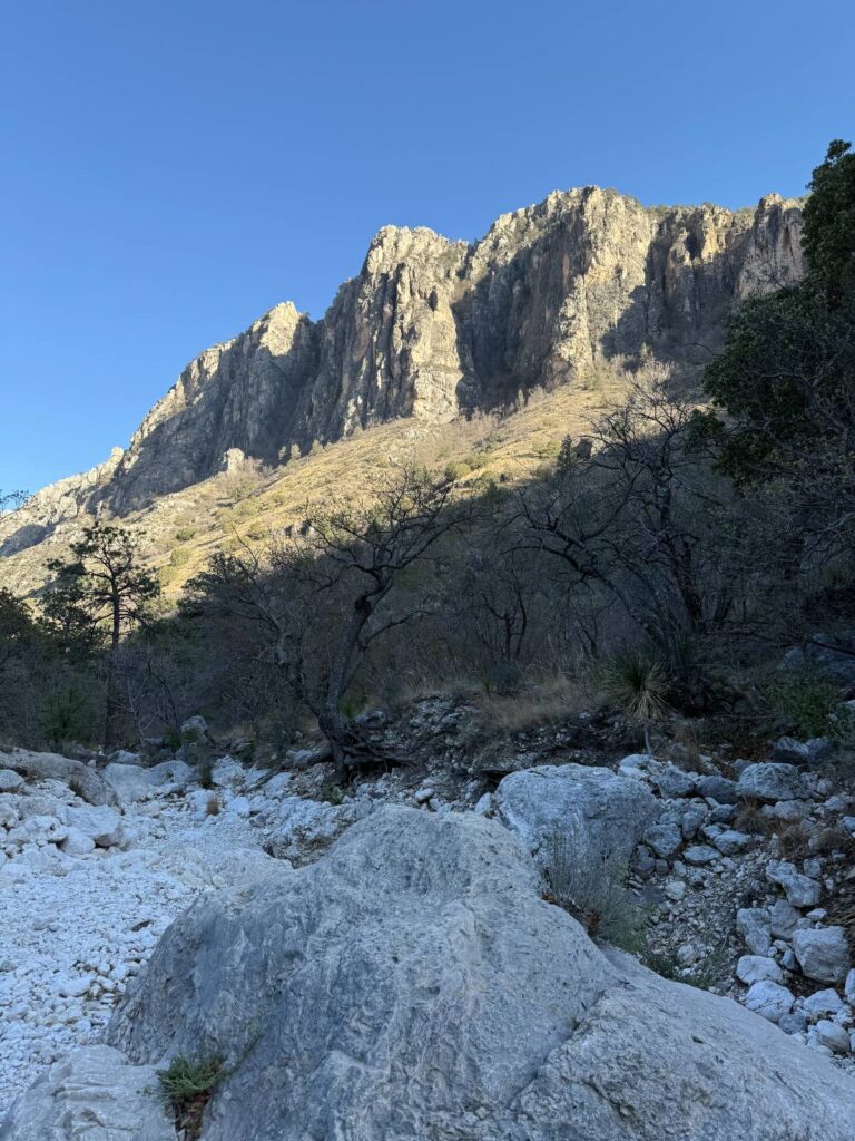 Beautiful views on the way back down