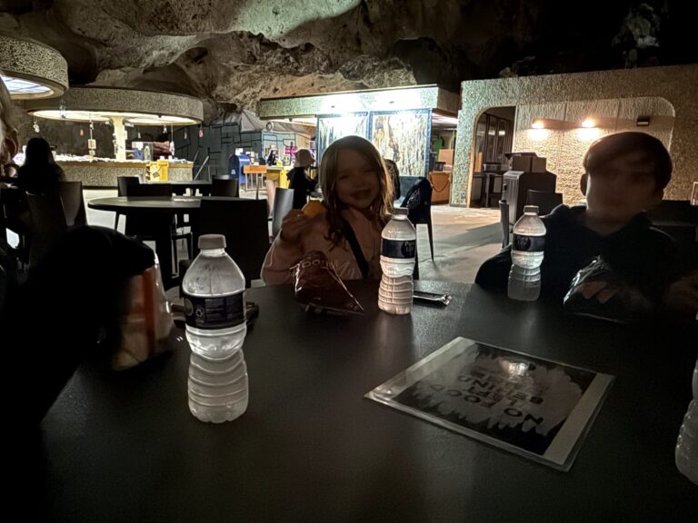 The snack area is a nice break in between the Natural Entrance trail and the Big Room trail.