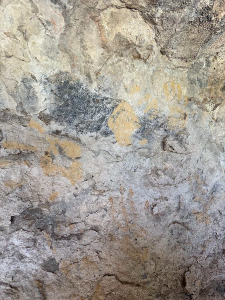 Handprints left by native people.