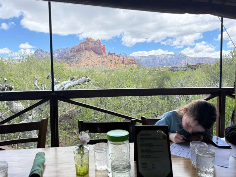 View from the back porch at Hideaway House