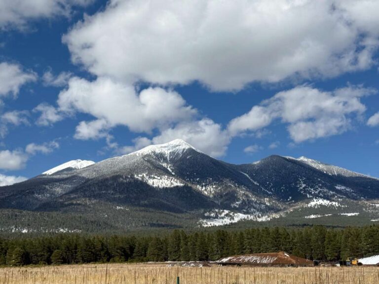 Mountain capped in snow