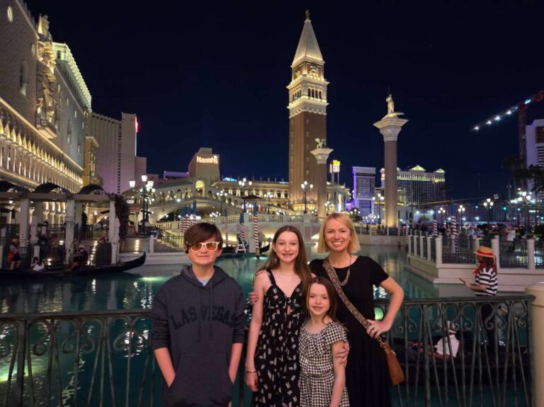 Outside the Venetian in Las Vegas