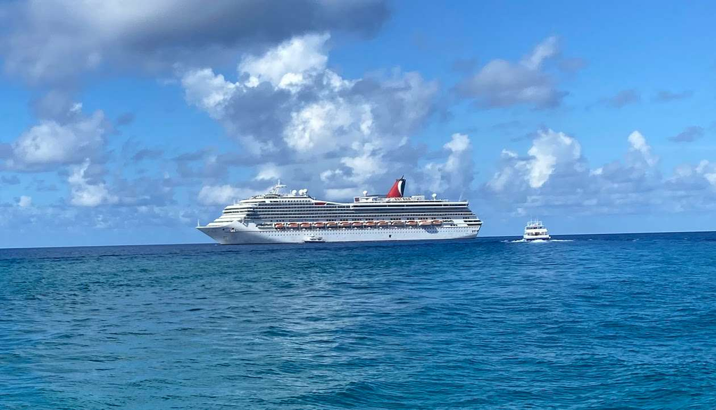 Cruise ship in the Caribbean